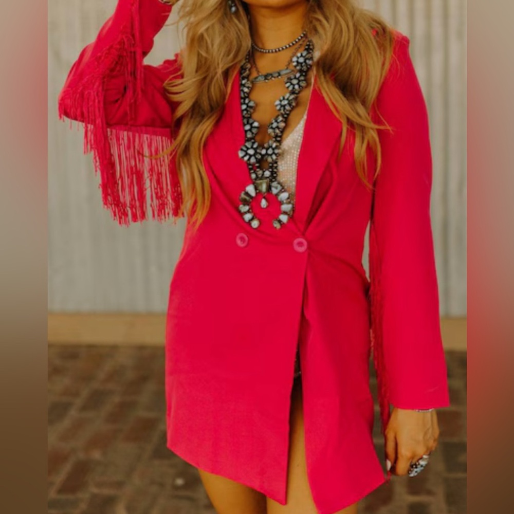 Hot Pink Blazer Dress